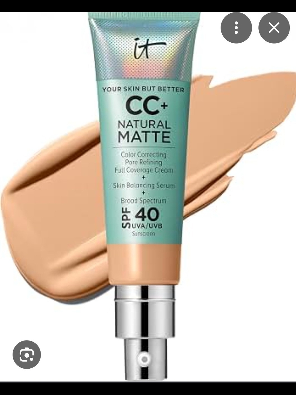 IT Cosmetics CC+ Natural Matte Cream with SPF 40 - Light Medium